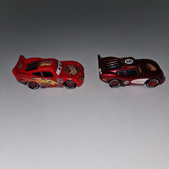 5 Disney Cars Lightning McQueen Diecast Lot Grand Prix Rusteze Tumbleweed Cactus - Picture 7 of 16